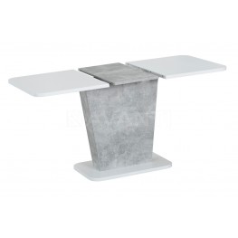 Стол обеденный (трансформер) OSLO (белый/бетон)